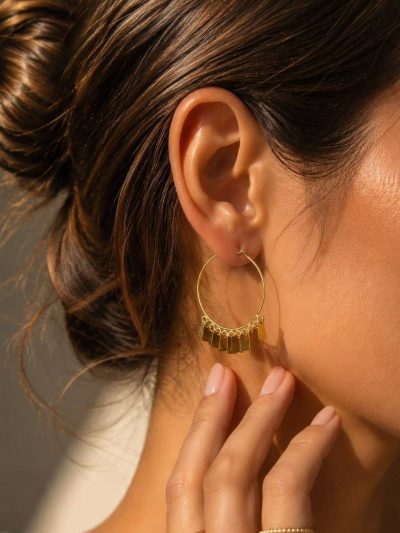 گوشواره ی حلقه ای پولکی